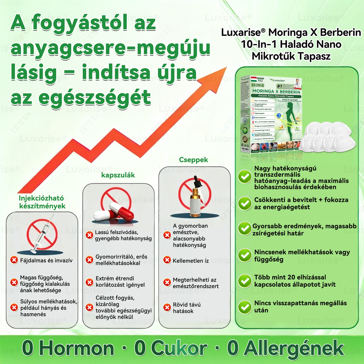 Hivatalos bolt  |  𝑳𝒖𝒙𝒂𝒓𝒊𝒔𝒆® MORINGA X BERBERIN 10-IN-1 Haladó Nano Mikrotük Tapasz👩‍⚕️(Egy naponta, látható változások 7 nap alatt) 🛒  Tartalmazza az elhízást, a cukorbetegséget, az alvási apnoét, az ízületi problémákat és egyebeket 🌸