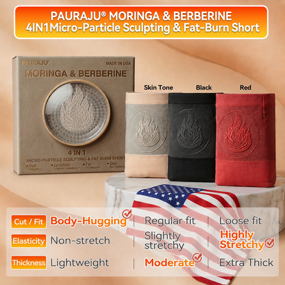 Hivatalos Márkabolt |🔥 PAURAJU® 2026 Moringa & Berberine 4az1-ben Alakformáló és Zsírégető Mikrorészecskés Nadrág