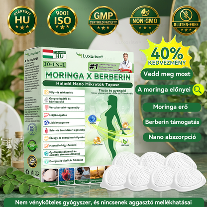 Hivatalos bolt  |  𝑳𝒖𝒙𝒂𝒓𝒊𝒔𝒆® MORINGA X BERBERIN 10-IN-1 Haladó Nano Mikrotük Tapasz👩‍⚕️(Egy naponta, látható változások 7 nap alatt) 🛒  Tartalmazza az elhízást, a cukorbetegséget, az alvási apnoét, az ízületi problémákat és egyebeket 🌸